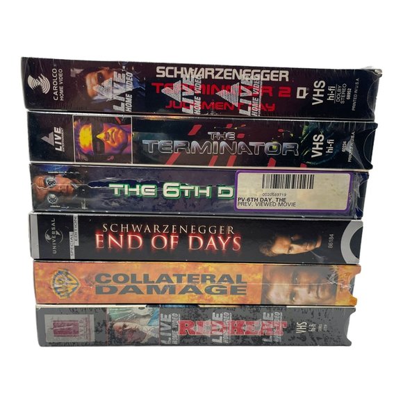 Arnold Schwarzenegger VHS Lot of 6 Terminator End of Days Collateral Damage more - Picture 3 of 6